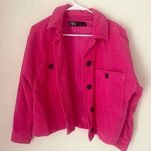 Pink Zara Corduroy Jacket/Shacket Size XS